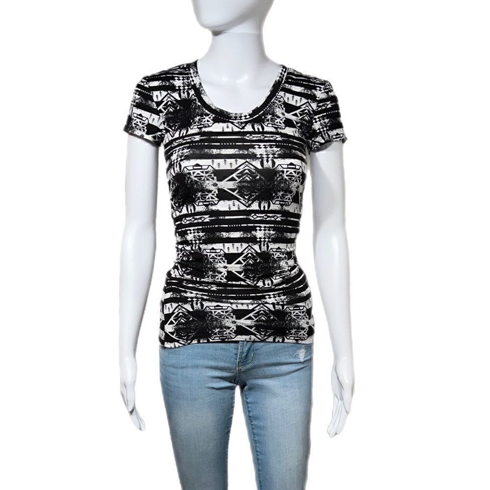 Abstract Stretch Knit Tee NWOT